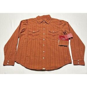 Kimes Ranch Long Sleeve Snap Button Shirt Womens Medium Western Cowgirl Rodeo